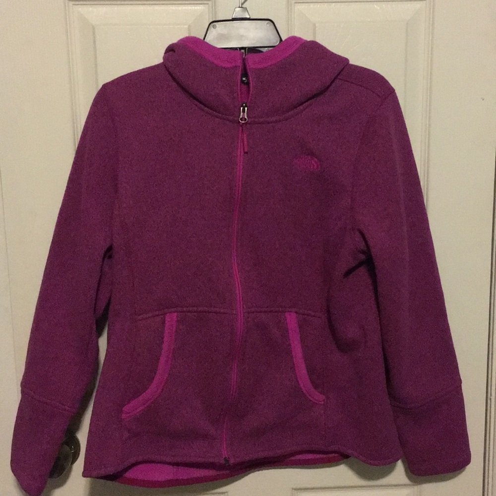 North face fleece zip up hoodie
